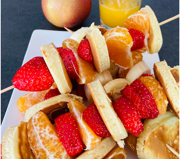 Brochettes de pancakes